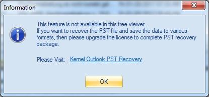 Kernel Outlook PST Viewer - Upgrade